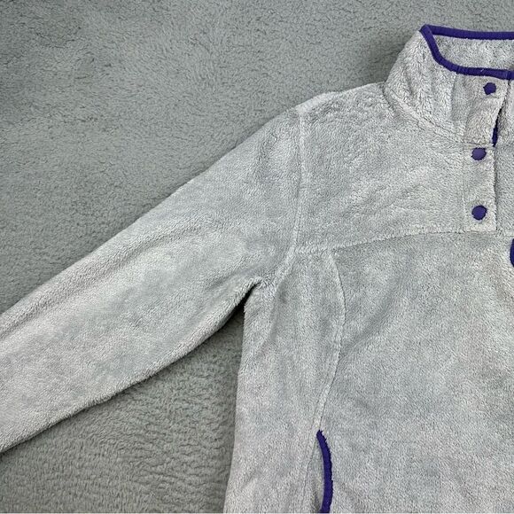 Free Country Sweater Womens Large Plush Sherpa Snap Pullover Faux Fur Comfort - Picture 3 of 13